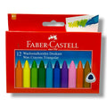 Faber Castell Triangular Wax Crayons 12 Colors
