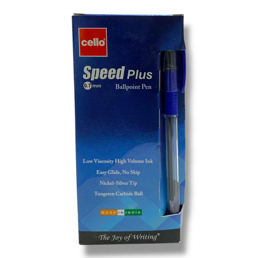 Cello Speed Plus 0.7 mm Ballpoint Pens 12 Pcs Blue