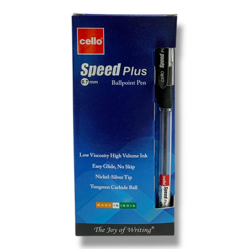 Cello Speed Plus 0.7 mm Ballpoint Pens 12 Pcs Black