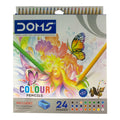 DOMS 24-Shade Colour Pencils with Sharpener || أقلام تلوين خشبية من دومز بـ 24 درجة لونية مع براية