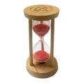 ساعة رملية خشبية حمراء من A&T للشاي لمدة 5 دقائق || A&T Red Wooden Sand Timer for Tea 5-Minute Hourglass