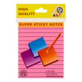 A&T Lined Super Sticky Notes 4x6 || ورق ملاحظات لاصق مسطر 4*6 من إيه آند تي