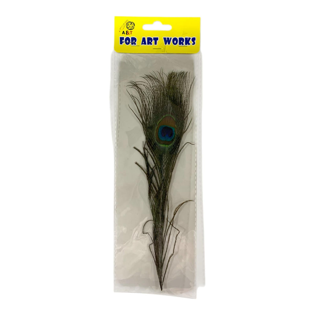 A&T Decorative Peacock Feather for Crafts || ريش طاووس اي اند تي للأشغال اليدوية