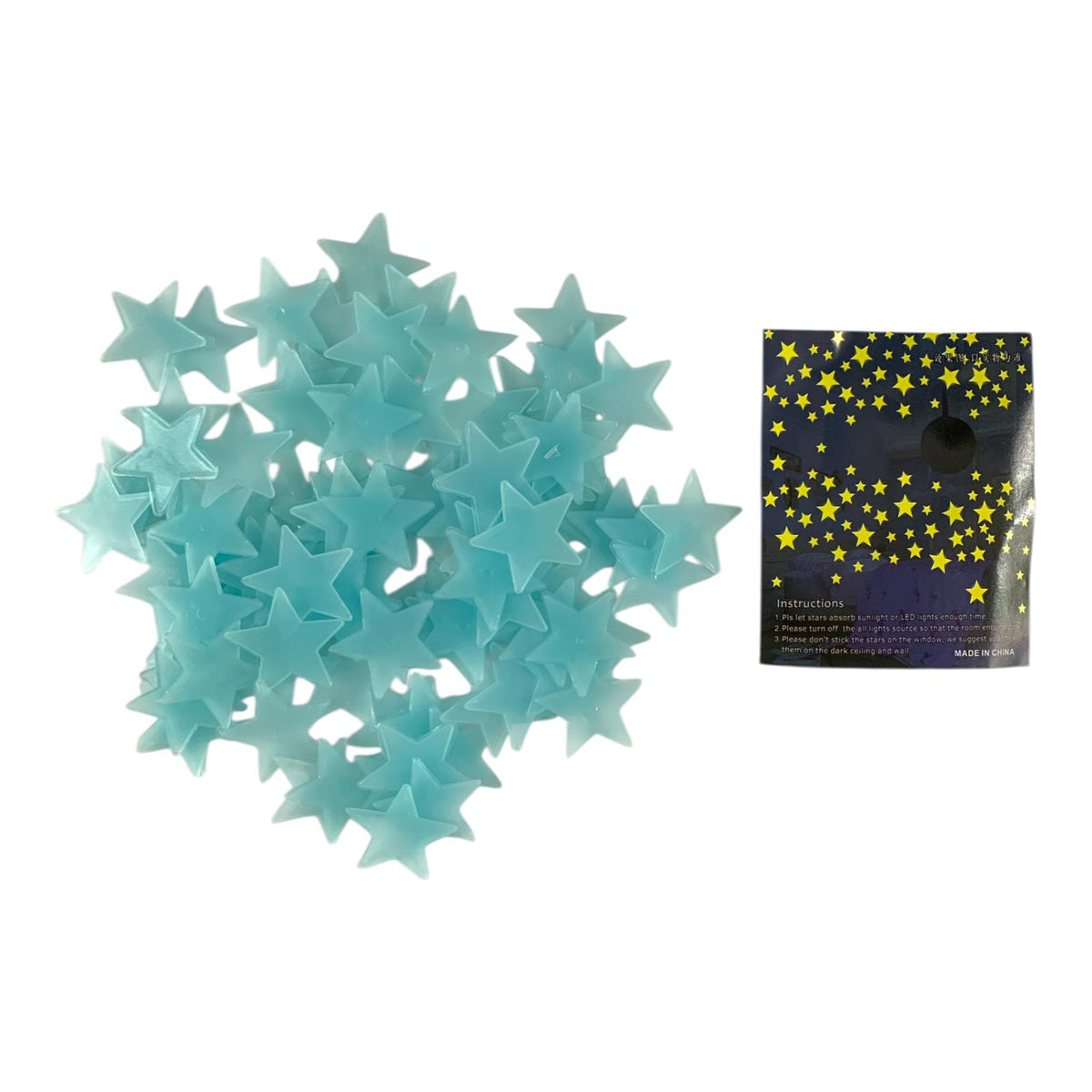 A&T Glow in The Dark Stars Blue || نجوم A&T مضيئة في الظلام باللون الأزرق