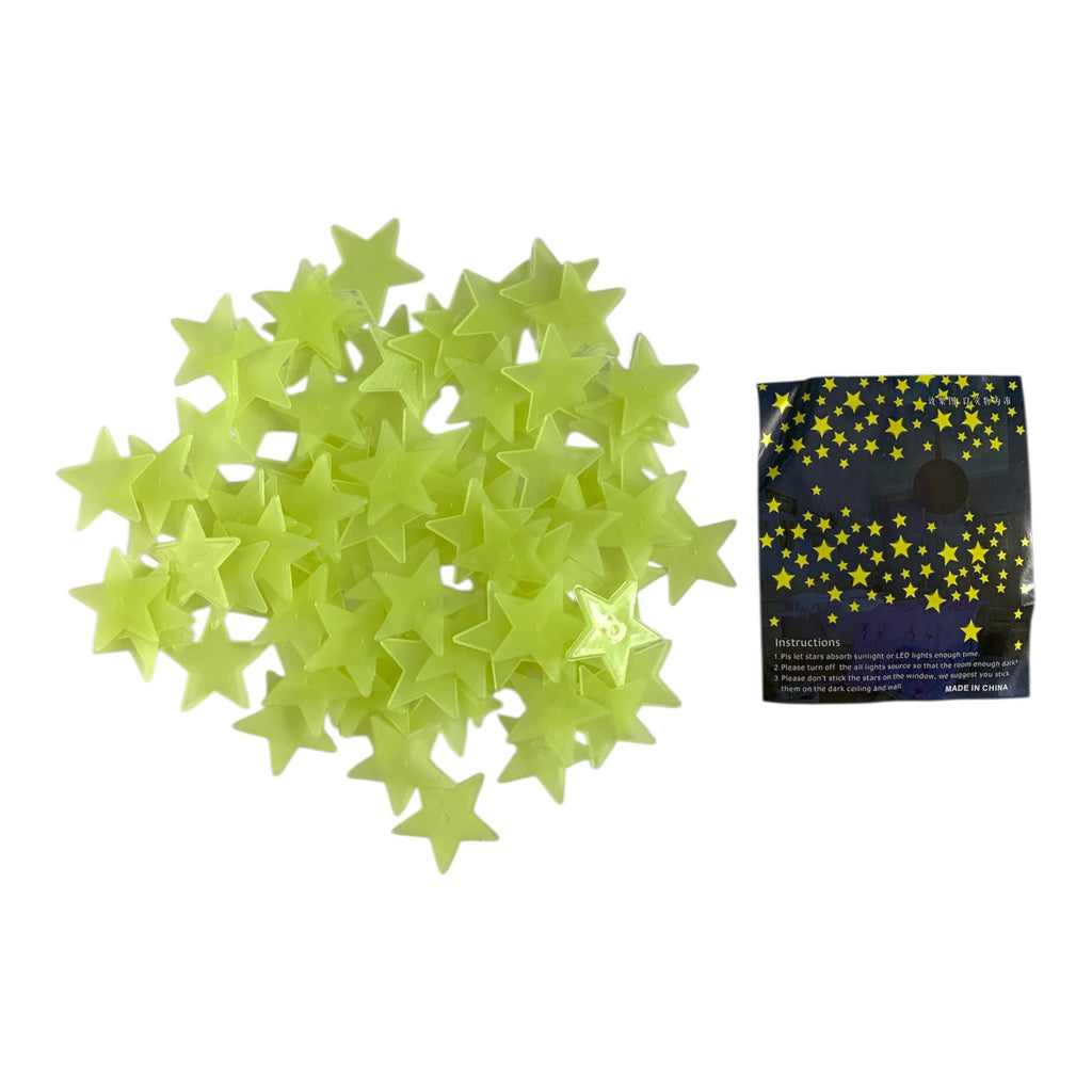 A&T Glow in The Dark Stars Yellow || نجوم مضيئة في الظلام من A&T، لون أصفر
