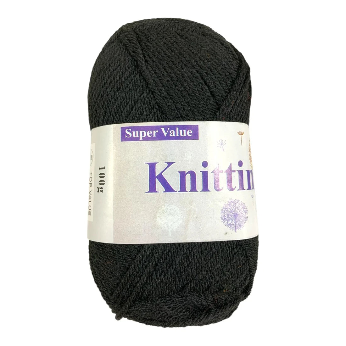 Black Wool Knitting Yarn DIY Crochet
