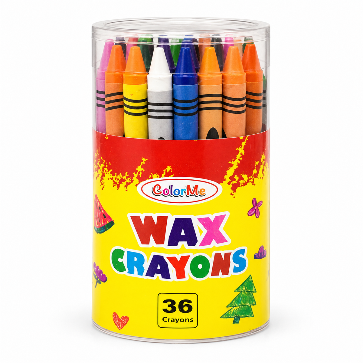 أقلام تلوين شمعية من إيه آند تي كولور مي، 36 لوناً || A&T Color Me Wax Crayons 36 Colors