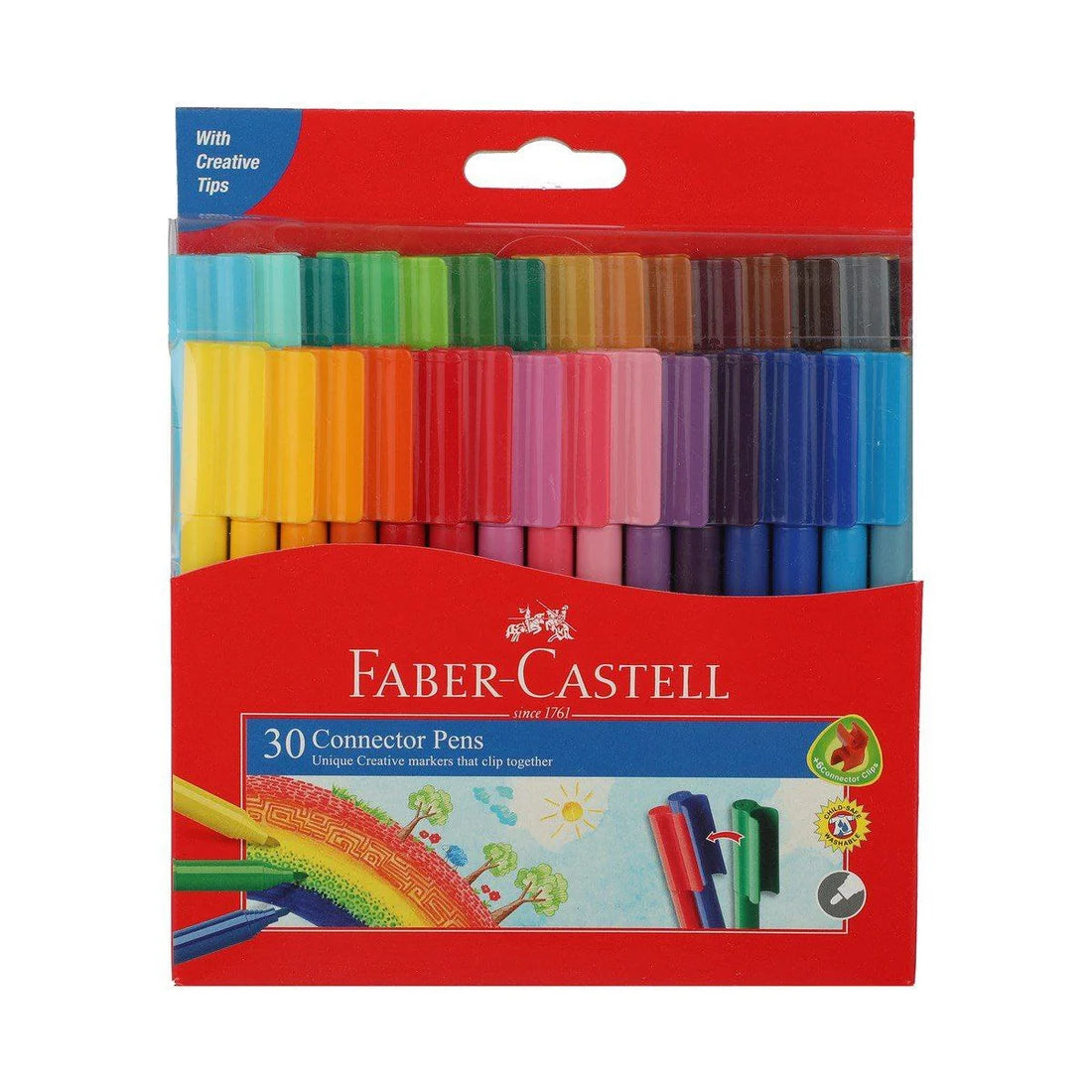 Faber Castell connector Felt Tip Colored Markers 30 Colors