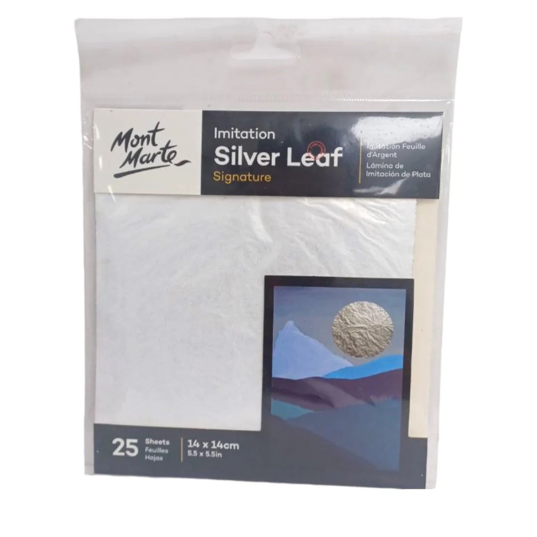 Mont Marte Imitation Silver Leaf Signature 25 Pack
