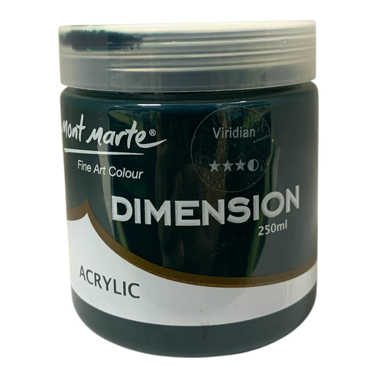 Mont Marte Dimension Viridian Green Acrylic Color 250 ml || ألوان أكريليك دايمنشن من مونت مارت، لون أخضر فيريديان، 250 مل