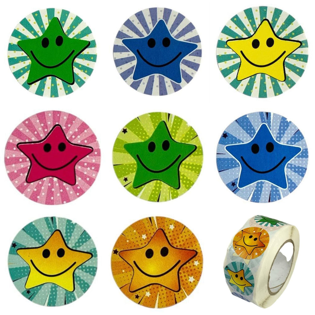 A&T Stars Encouragement Stickers 500 Pcs || رول ستيكرات تشجيعية نجوم ٥٠٠ حبة