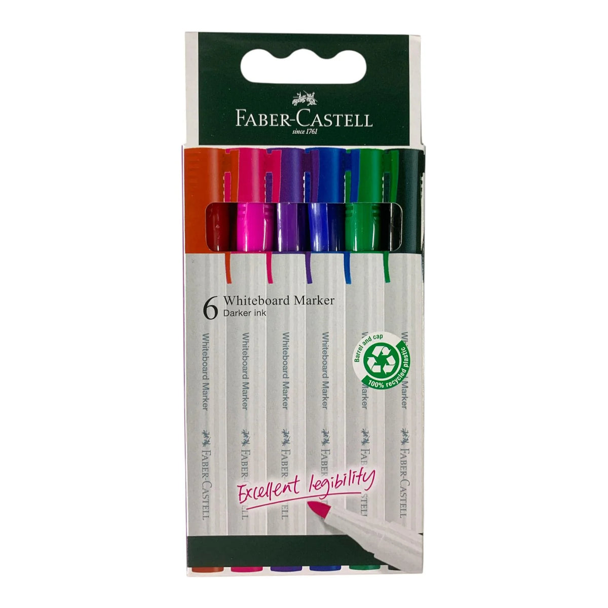 Faber Castell Whiteboard Markers 6 Colors Slim