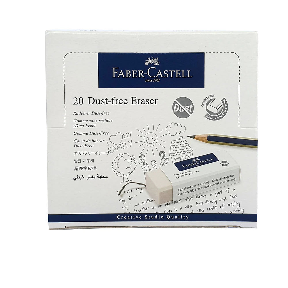 Faber Castell Large Eraser Packet 20 Pack