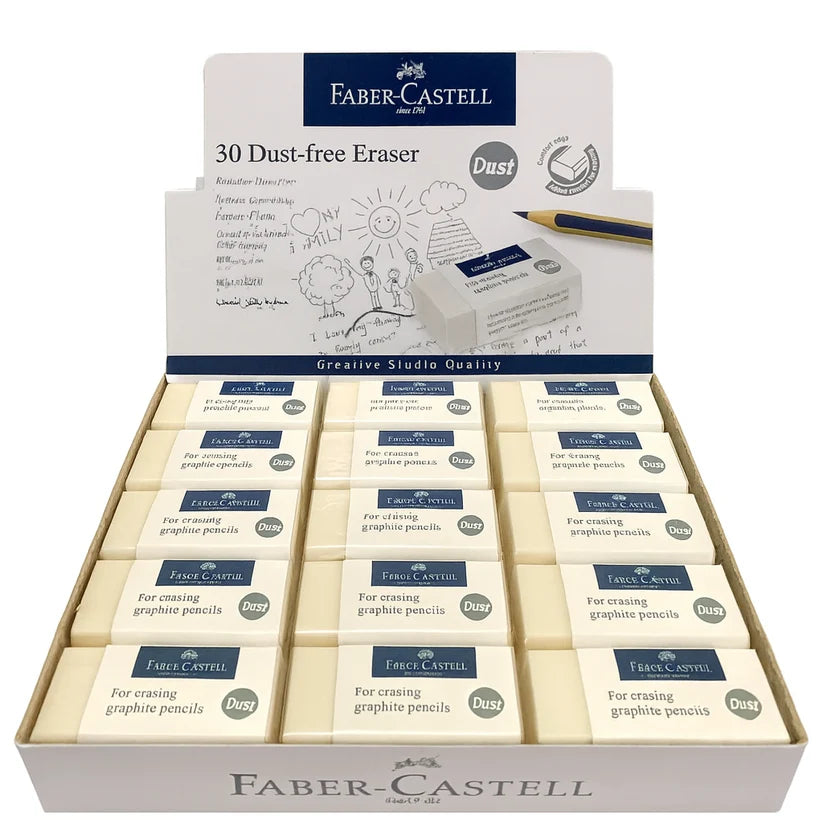 Faber Castell Large Eraser Packet 30 Pack