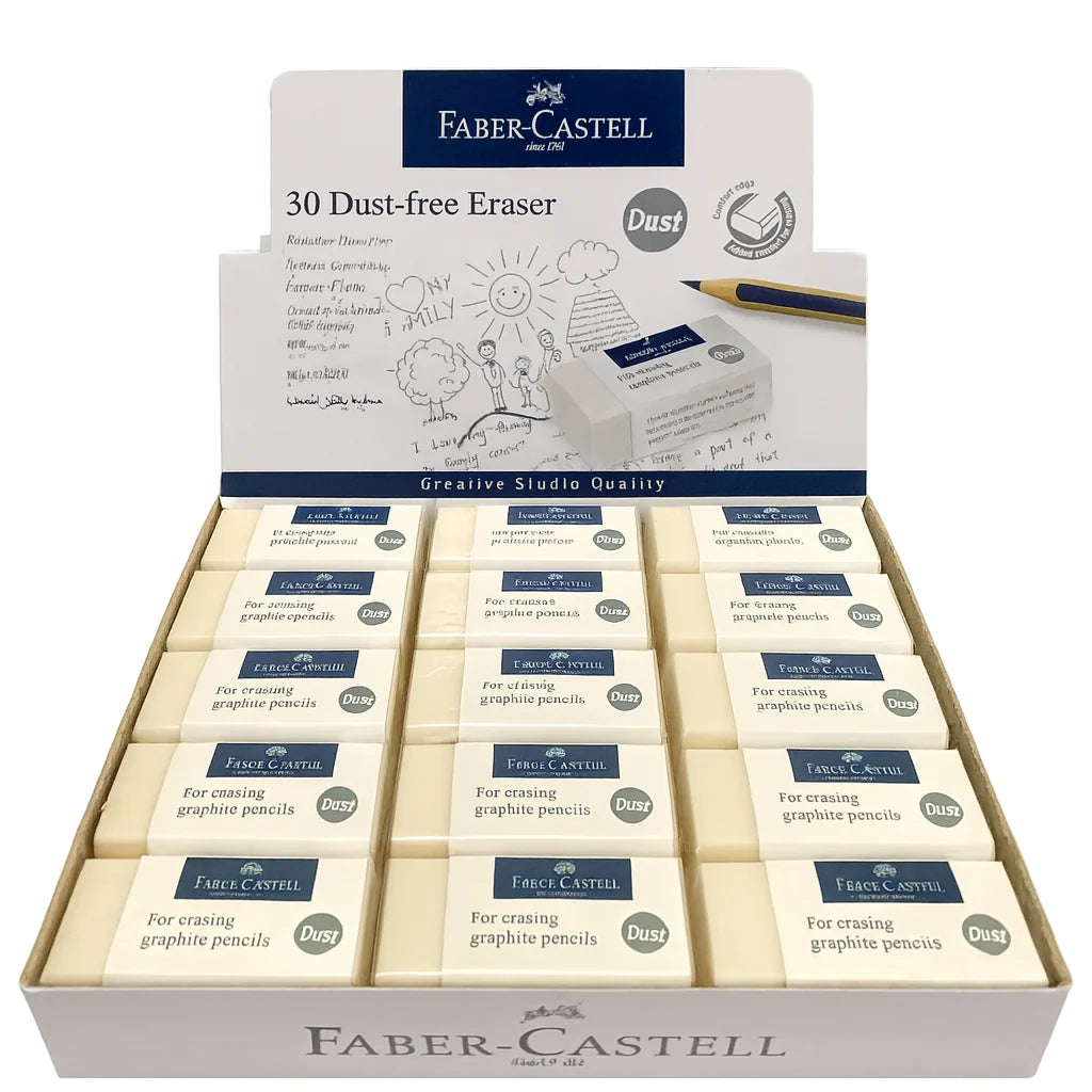 Faber Castell Large Eraser Packet 30 Pack