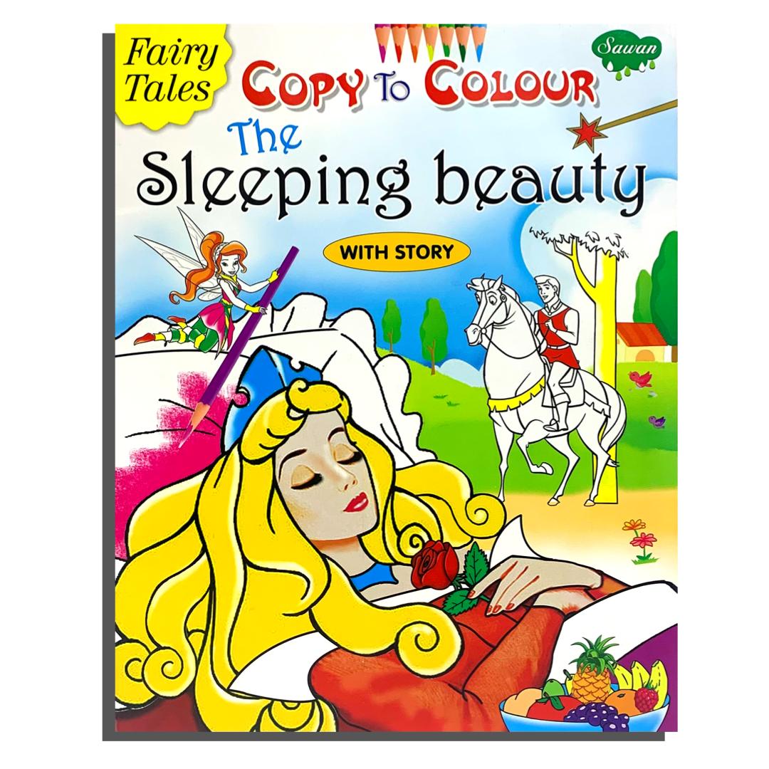 Copy to Color Sleeping Beauty || قصة اطفال الاميرة النائمة انجليزي قابلة للتلوين