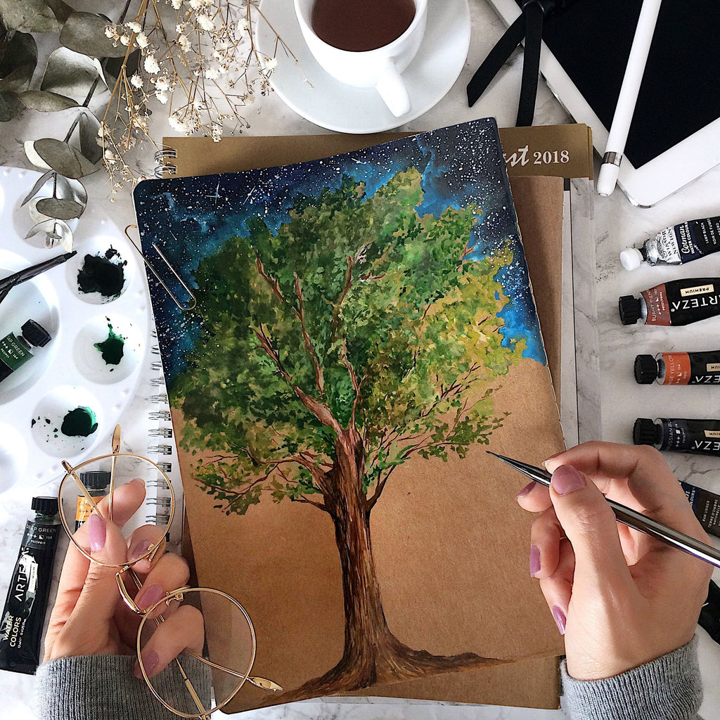 كراسة رسم ورق كرافت || Kraft Sketch Book
