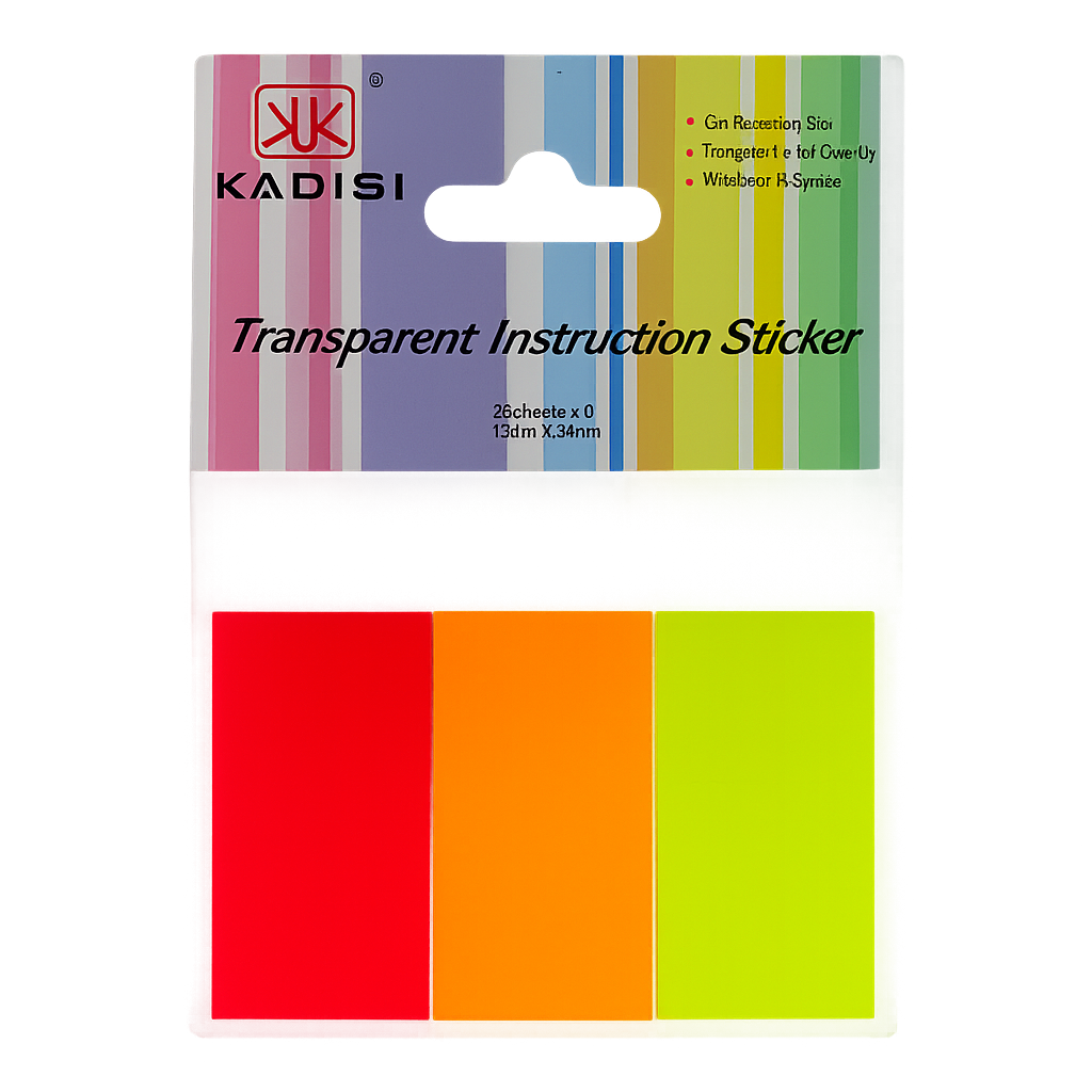 ملصقات تعليمية شفافة || Transparent instruction Sticker