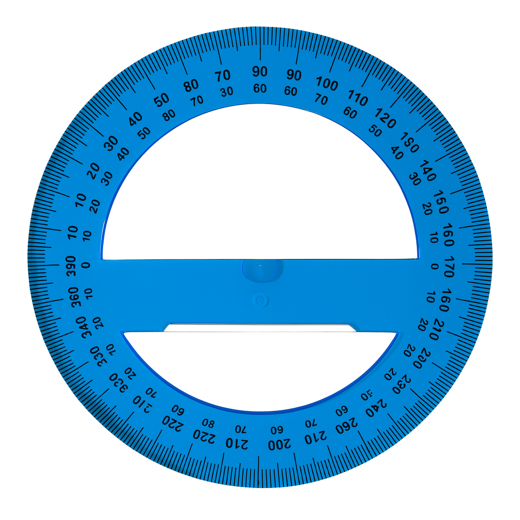A&T Protractor 360 Degrees Blue Color || منقلة اي اند تي 360 درجة لون أزرق