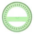 A&T Protractor 360 Degrees Green Color || منقلة A&T 360 درجة لون أخضر