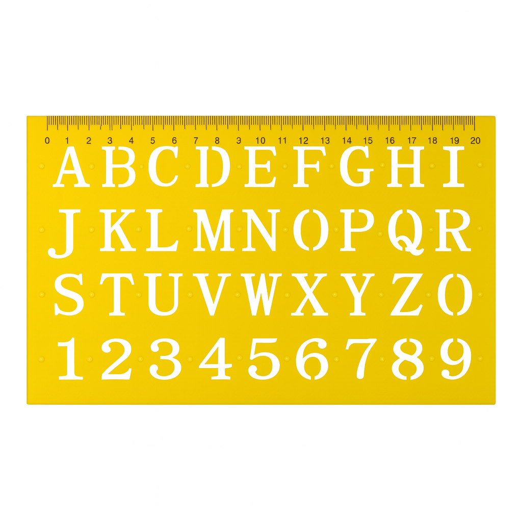 A&T Drawing Set English Letters and Numbers || مساطر فنية ارقام و احرف انجليزي اي اند تي