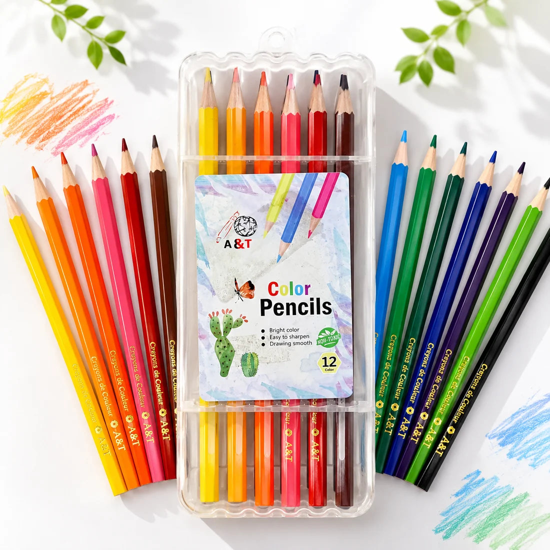 A&T Color Me Colored Pencils 12 Colors
