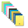 دفتر A&T حلزوني 7×9 بوصة – 40 صفحة، 4 أسطر، ألوان متنوعة
