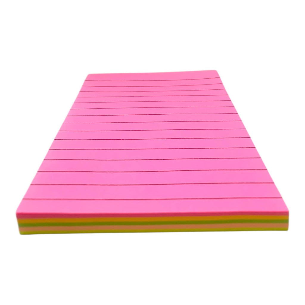 A&T Lined Super Sticky Notes 4x6 || ورق ملاحظات لاصق مسطر 4*6 من إيه آند تي