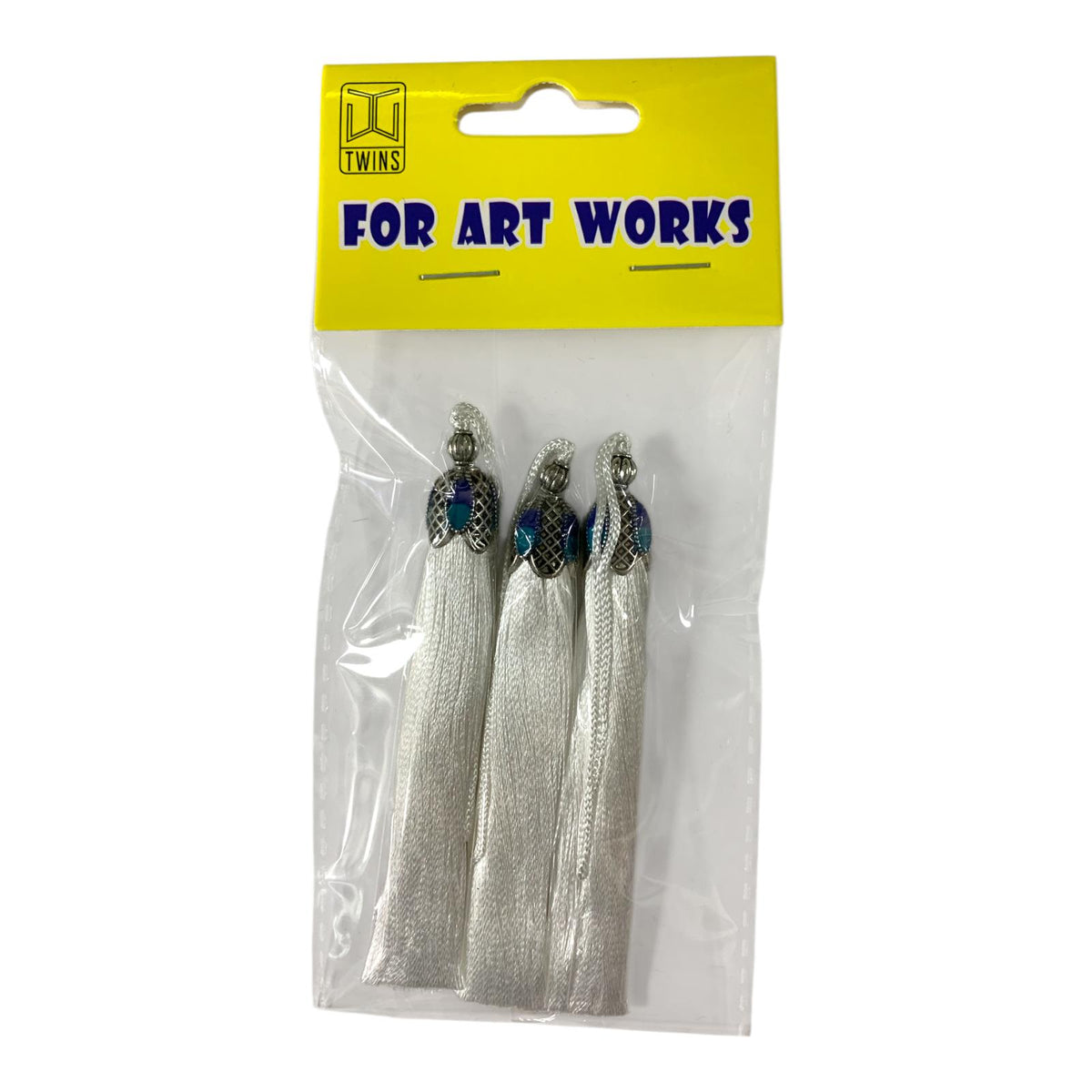 Silk Tassels with Decorative Caps 3-Pack for Art and Crafts #9 || شراشيب حريرية برؤوس مزخرفة، 3 قطع للأعمال الفنية والحرف اليدوية #9