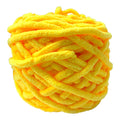 Yellow Chunky Chenille Yarn Super Soft & Plush