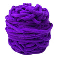 Purple Chunky Chenille Yarn Super Soft & Plush