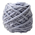 Grey Chunky Chenille Yarn Super Soft & Plush