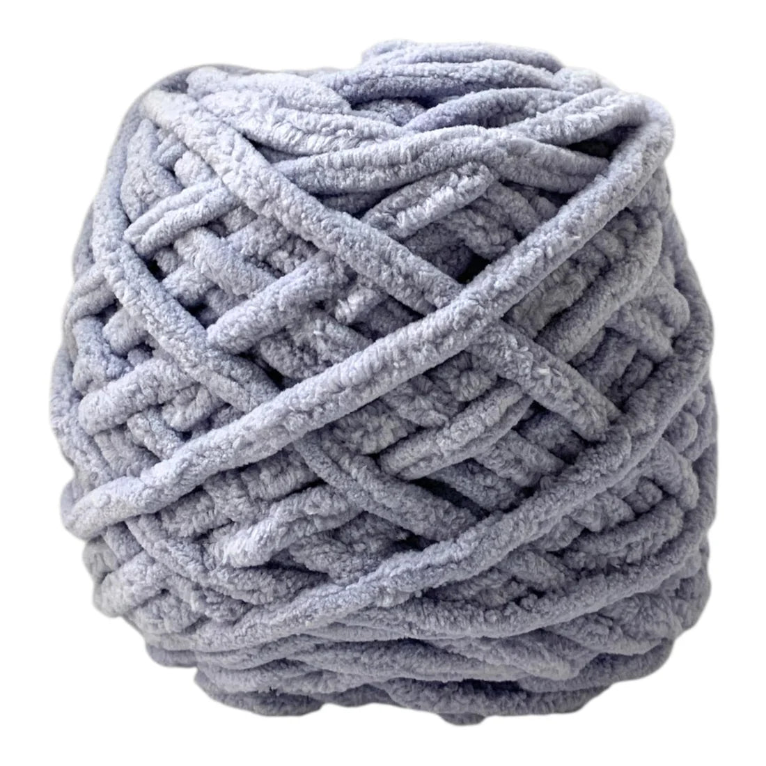 Grey Chunky Chenille Yarn Super Soft & Plush
