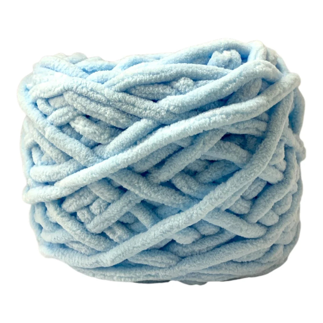 Sky Blue Chunky Chenille Yarn Super Soft & Plush