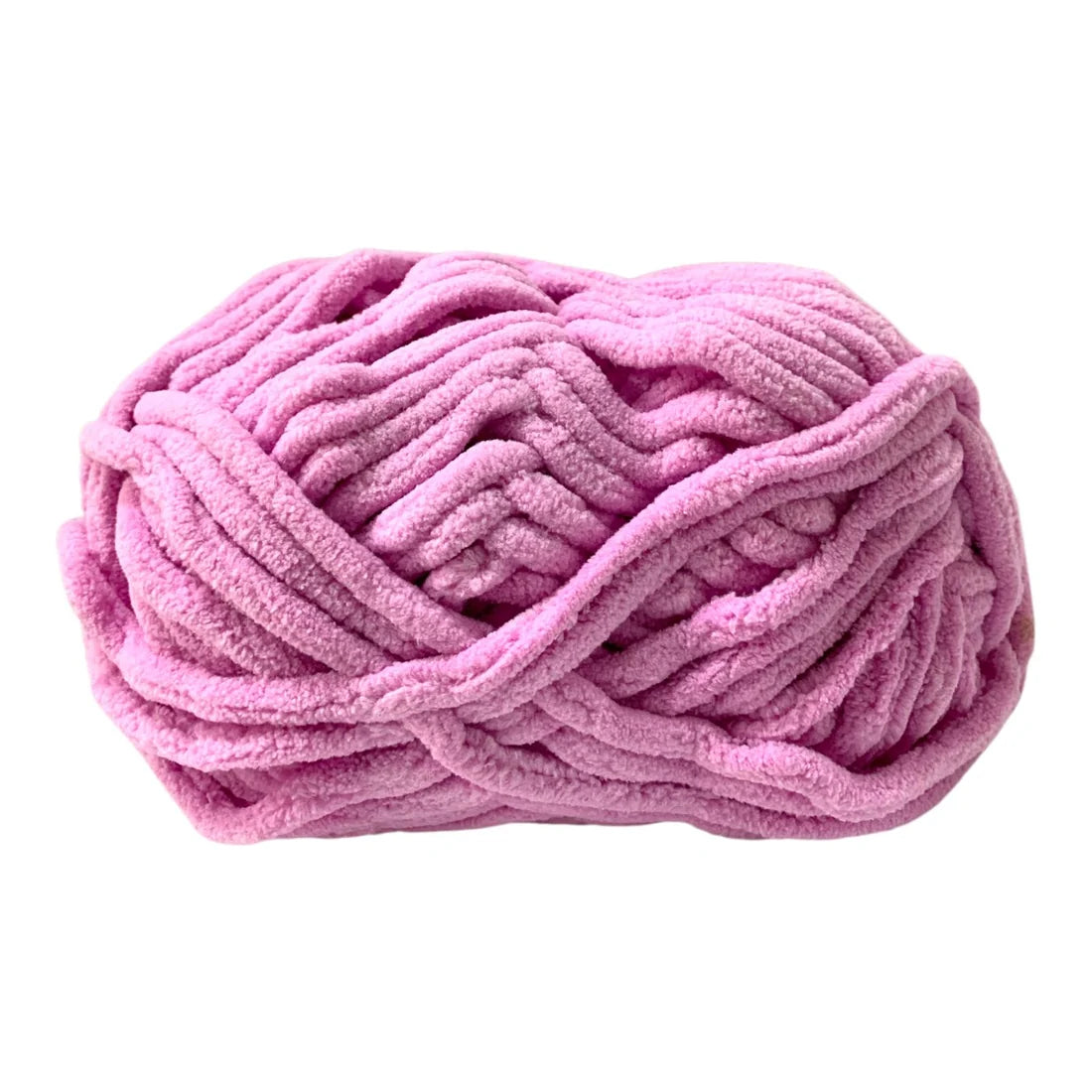 Pink Chunky Chenille Yarn Super Soft & Plush