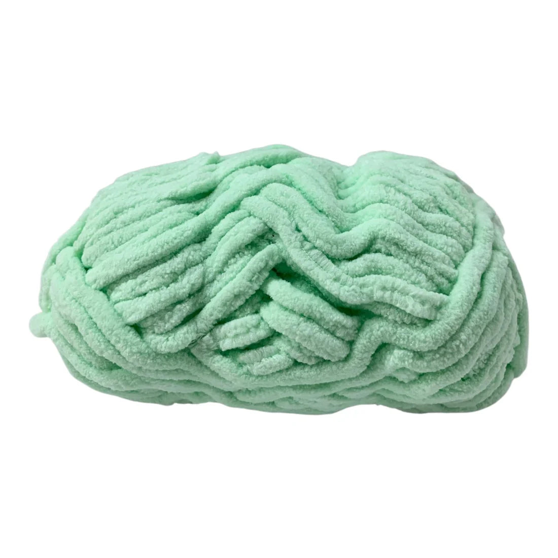 Green Chunky Chenille Yarn Super Soft & Plush