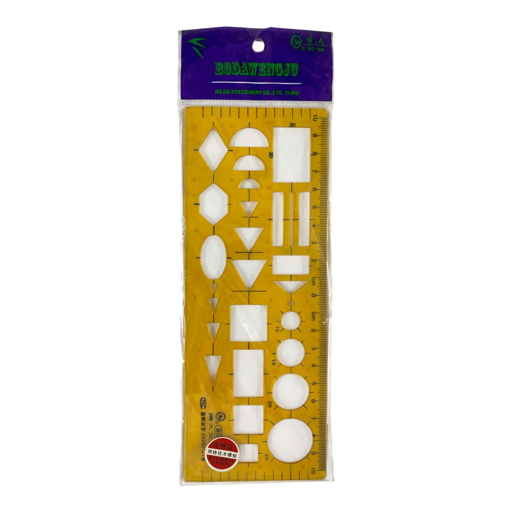 Engineering Technical Symbols Ruler Stencil #2 || مسطرة ستنسل رموز هندسية #2