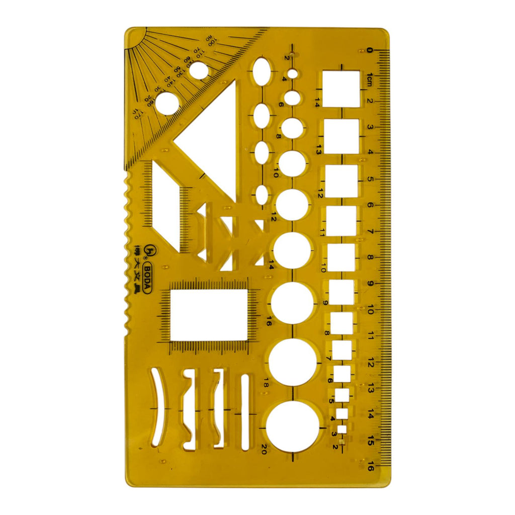 Engineering Technical Symbols Ruler Stencil #3 || مسطرة ستنسل رموز هندسية #3