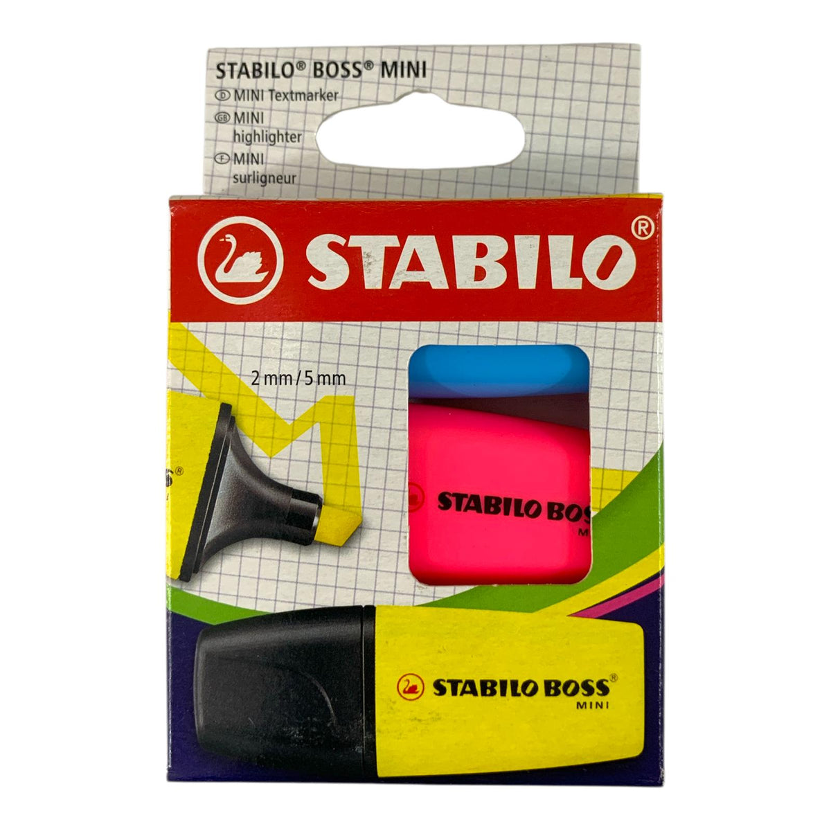 Stabillo Boss Mini Highlighter 3 Pack || أقلام تحديد ستابيلو بوس ميني - 3 قطع