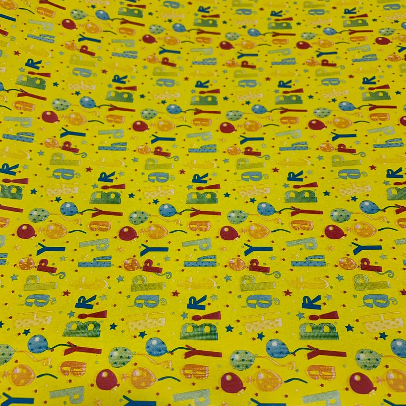 Gift Wrapping Paper 2 M x 70 cm #32 Happy Birthday