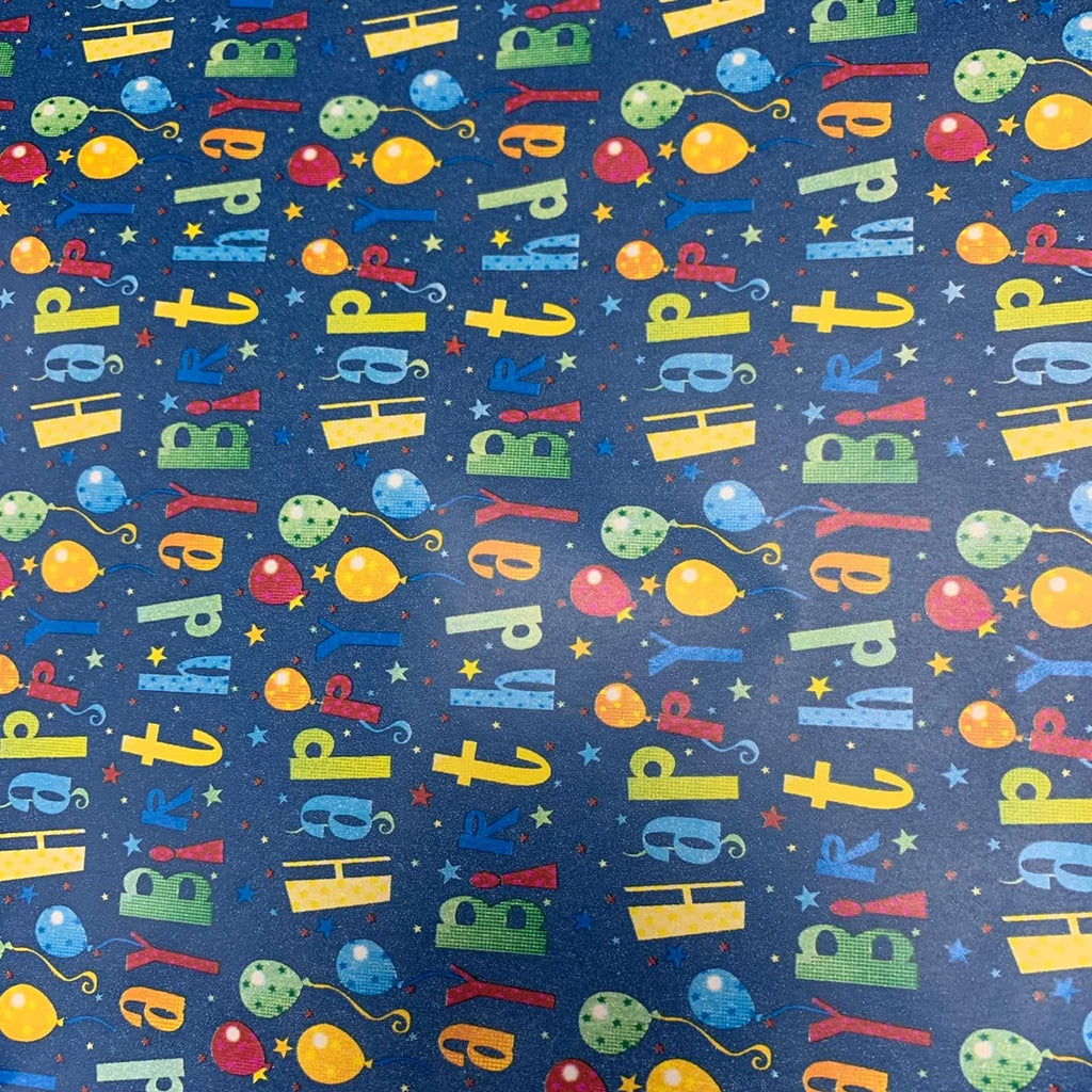 Gift Wrapping Paper 2 M x 70 cm #36 Happy Birthday