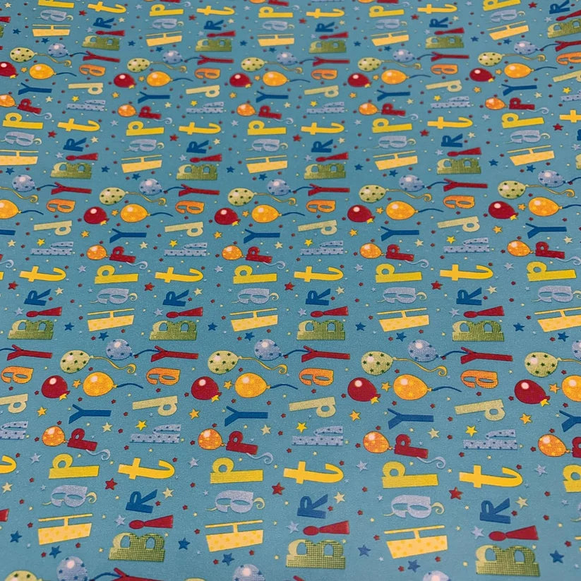 Gift Wrapping Paper 2 M x 70 cm #37 Happy Birthday
