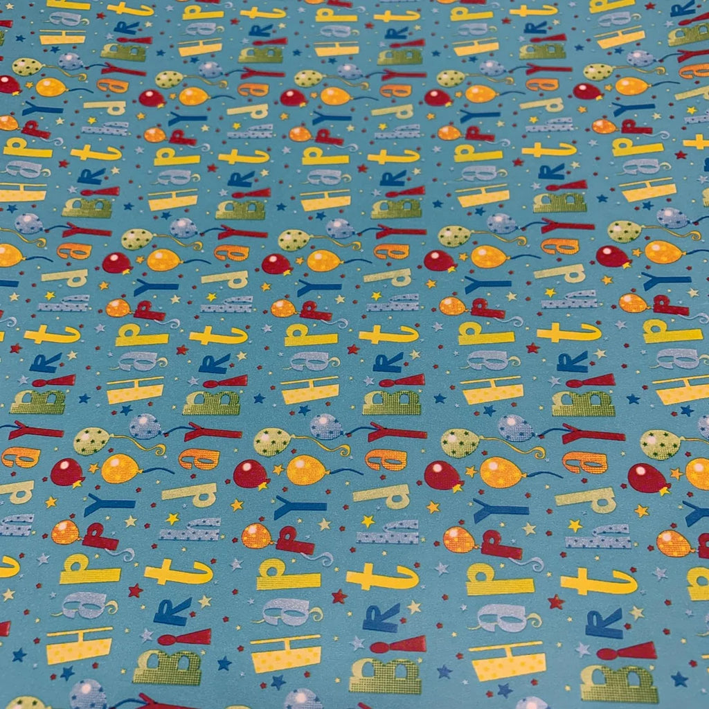 Gift Wrapping Paper 2 M x 70 cm #37 Happy Birthday