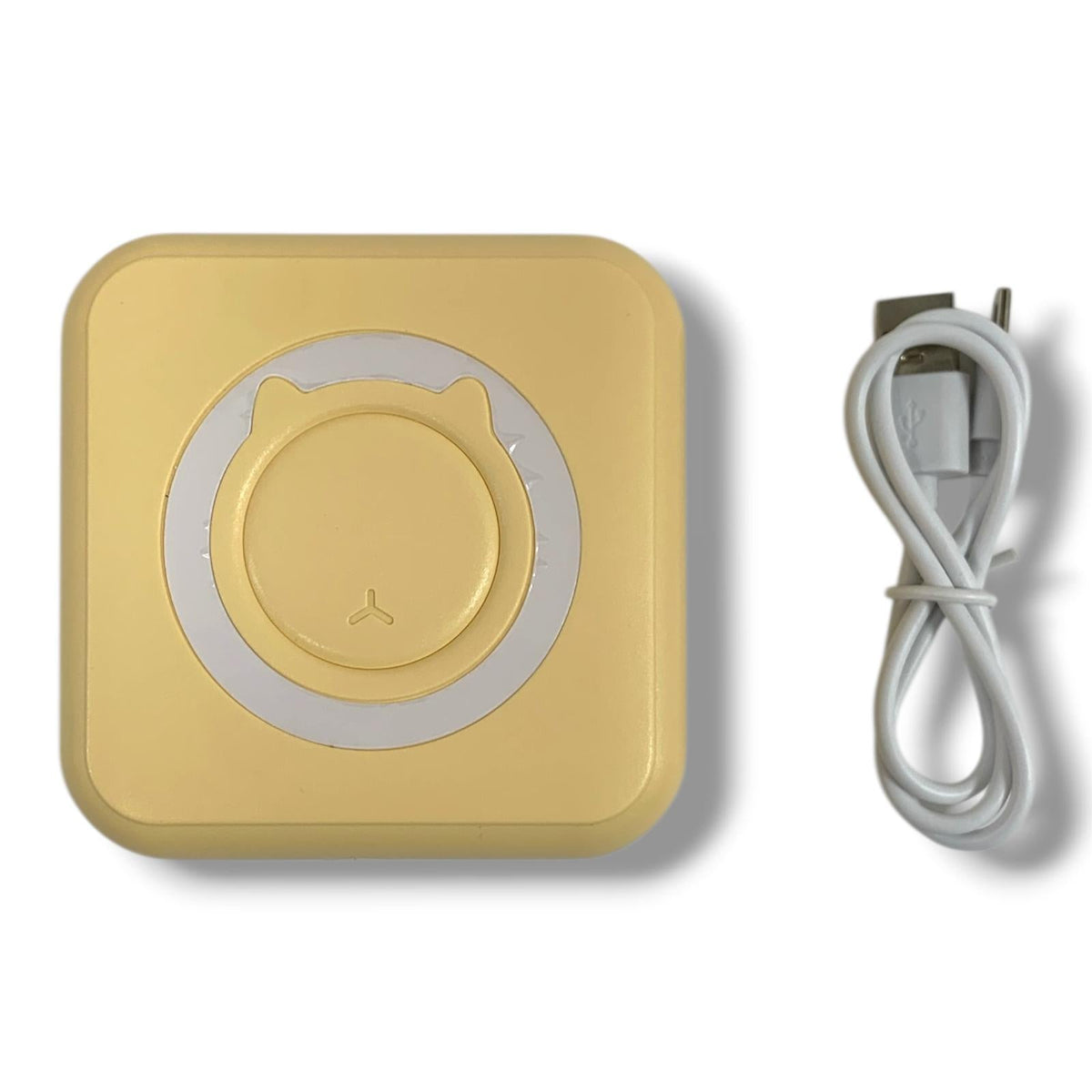 Portable Mini Printer USB Charged Yellow || طابعة صغيرة متنقلة بدون حبر شحن يو اس بي اصفر