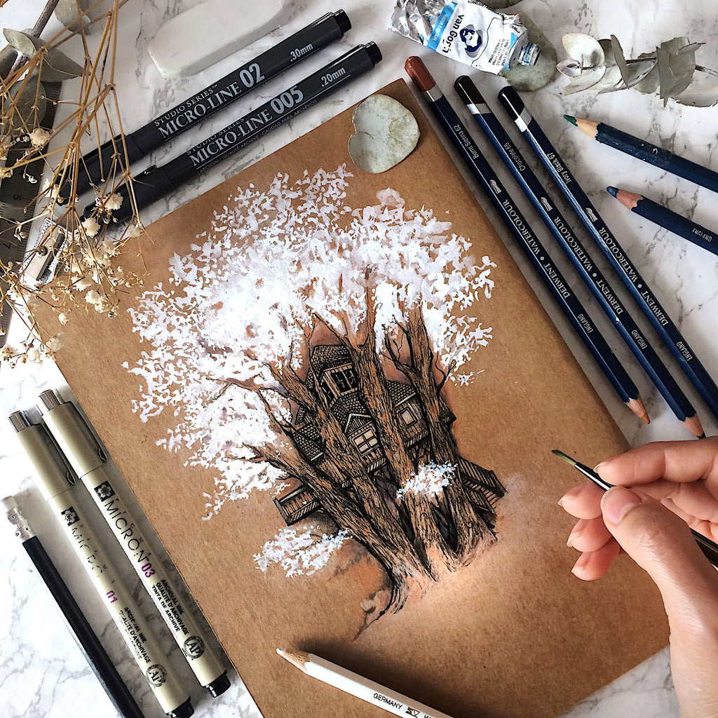 كراسة رسم ورق كرافت || Kraft Sketch Book