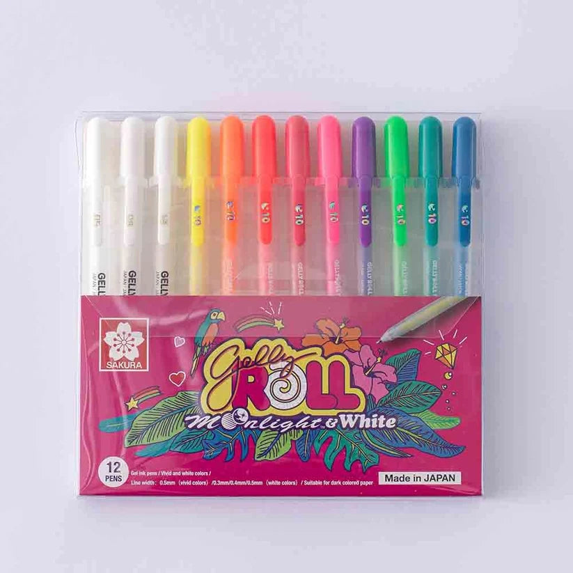 Sakura Gelly Roll Set Moon Light and White