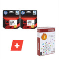 Hp Printer Ink Set 650 + A4 Paper