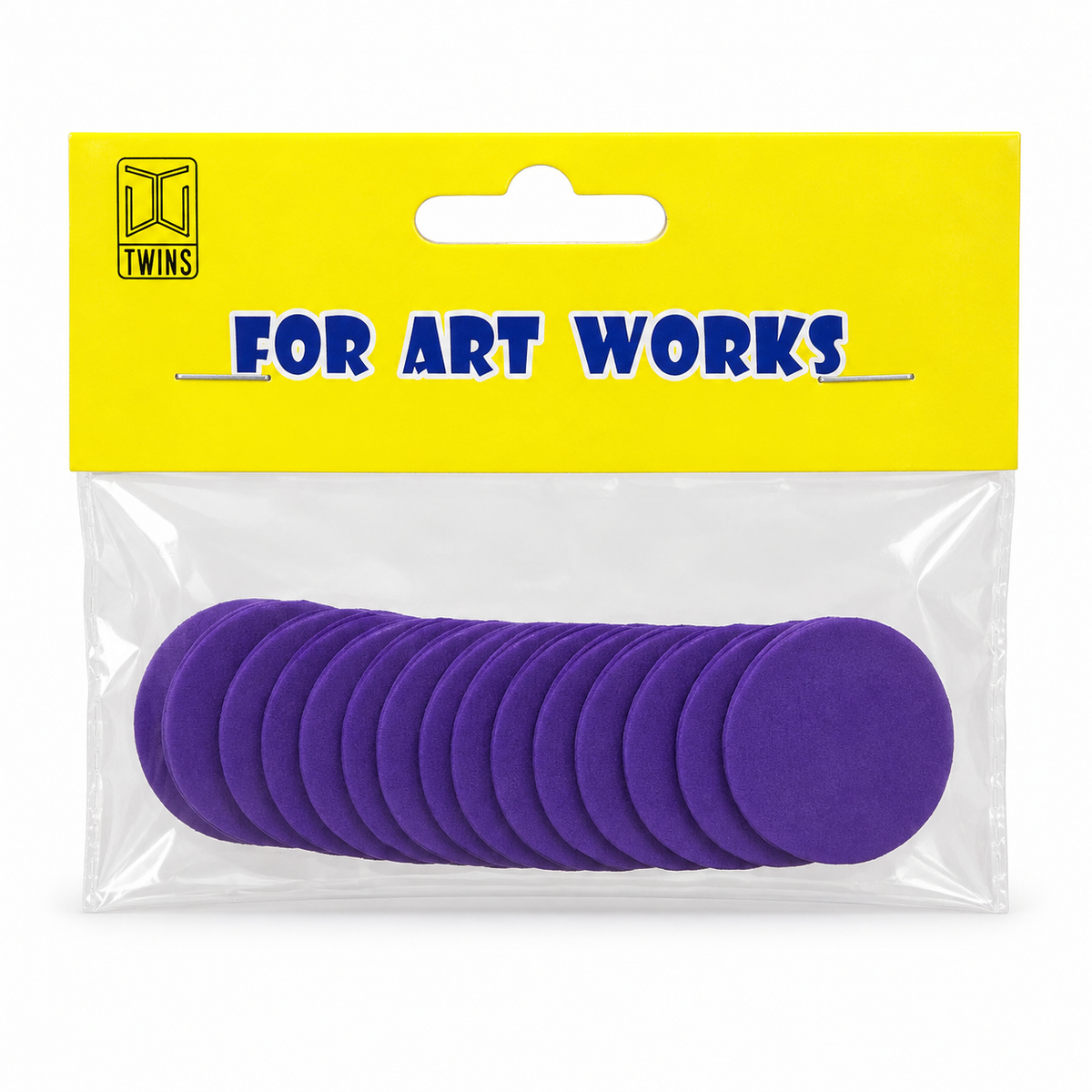 Twins Plastic Circles Purple || دوائر بلاستيك بنفسجي توينز