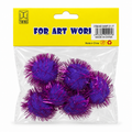 Twins Tinsel Pom Poms Purple || كرات بوم بوم لامعة بنفسجية توينز